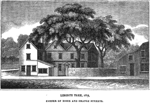 Liberty Tree at Essex & Orange Strees (Snow)